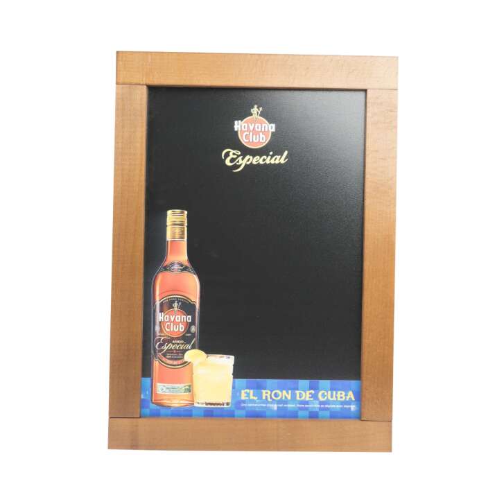 Havana Club Rum Tableau noir 42x30cm cadre en bois Especial Menu panneau mural