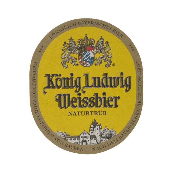 70x König Ludwig Bier Sous-verres à bière blanche Verre à bière feutré Naturel