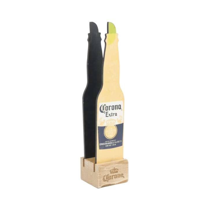 Corona Bière Présentoir de table en bois 30x7cm Menu Cartes Support Déco Gastro Clients