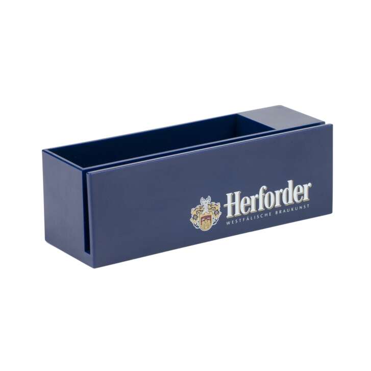 Herforder Bier sous-bock + support pour cartes de menu Présentoir de table Gastro Bar bleu