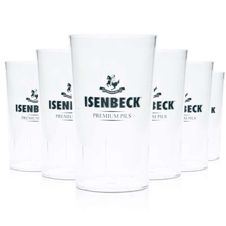 10x Isenbeck bière gobelet réutilisable 0,3l Festival Beer Cup empilable verre Party