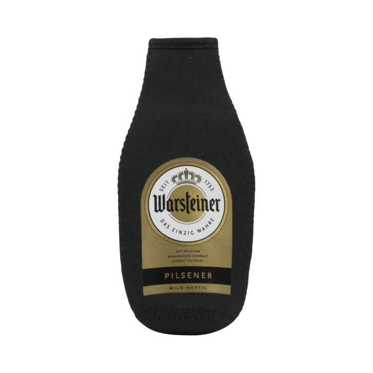 Warsteiner Bier Refroidisseur de bouteille en néoprène 0,33l Housse de canette Manchette noire