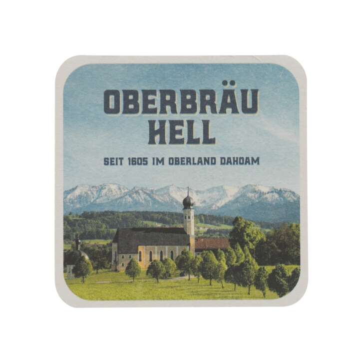 100x Oberbräu Hell sous-verres 11cm dessous de verre feutre à bière papier Beer