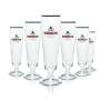 6 verres à bière Isenbeck 0,2 l, coupe, bord doré  Ritzenhoff, neufs