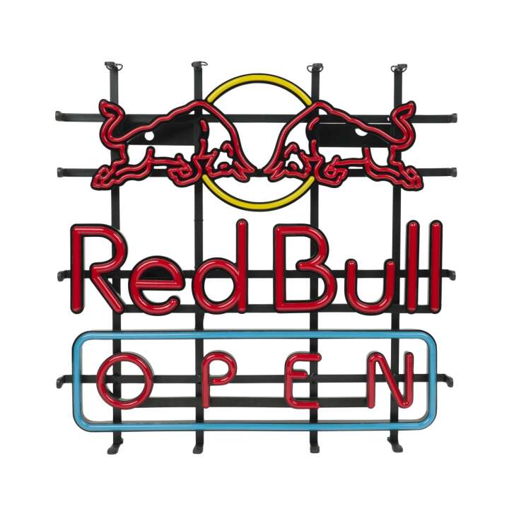 Enseigne lumineuse Red Bull Energy OPEN 56 x 56 cm Néon LED Panneau mural Bar