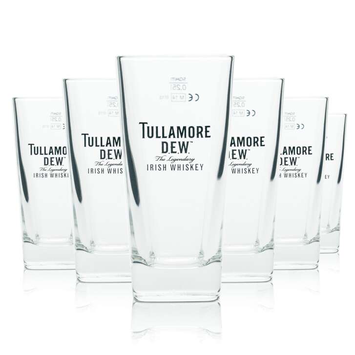 6x Tullamore Dew Verre à whisky 0,3l Tumbler Verres à whisky irlandais On Ice Longdrink
