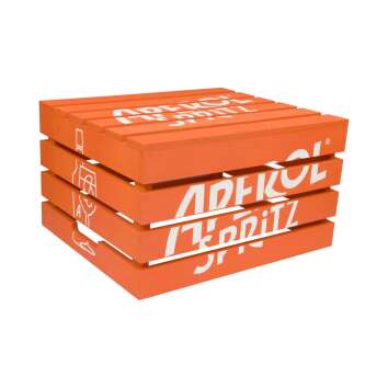 Aperol Spritz Caisse en bois orange 45x38x26cm...