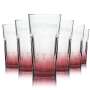 6 verres à rhum Captain Morgan 0,25l verre à long drink en relief avec nuance de rouge nouveau