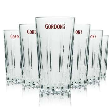 6x Gordons Gin Verre 0,4l Verres à long drink...