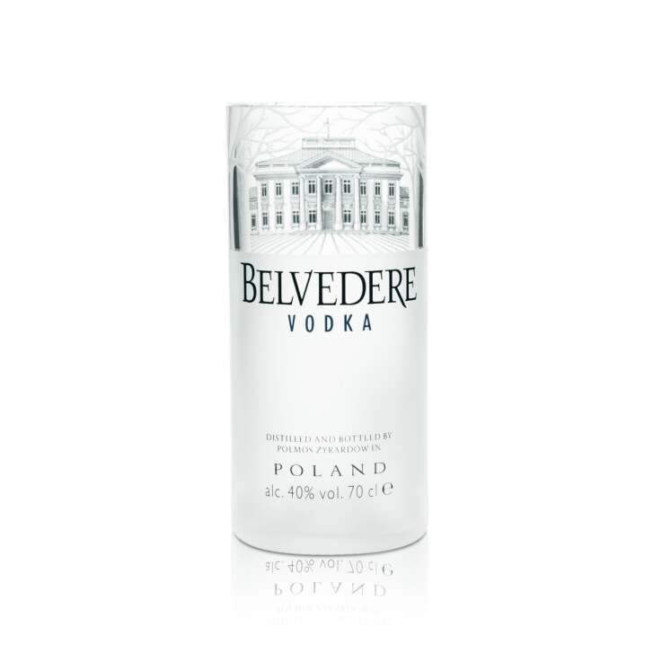 1x verre à vodka Belvedere 0,375l bouteille coupée