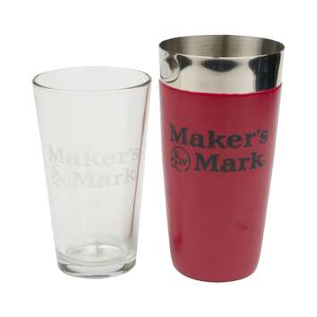 1 Makers Mark Whiskey Bostonshaker Rouge Acier inoxydable...