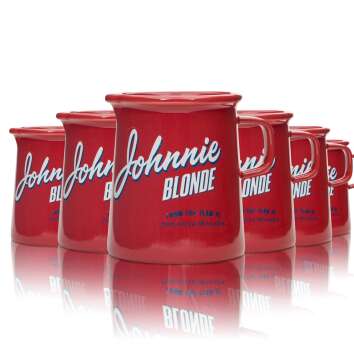 6x Johnnie Walker Blonde Tasse en verre 0,3l ROUGE avec...