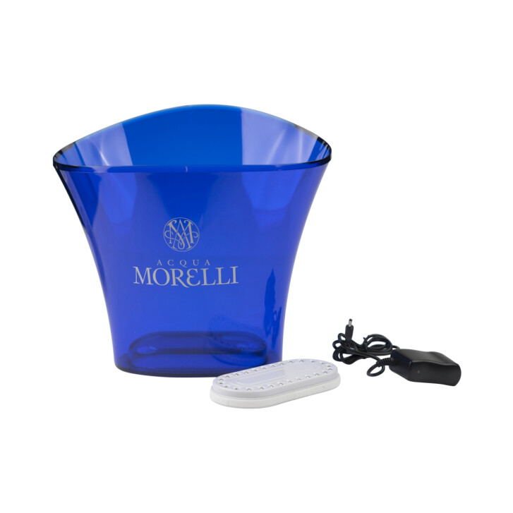 Acqua Morelli Refroidisseur deau LED Seau Bouteille Bleu Boîte à glaçons Boisson