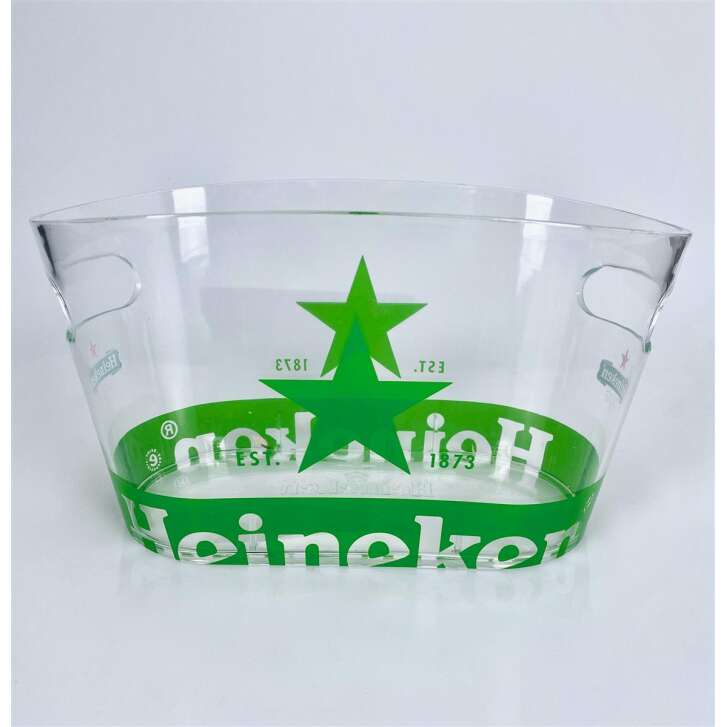 1x Heineken refroidisseur de bière petit vert transparent