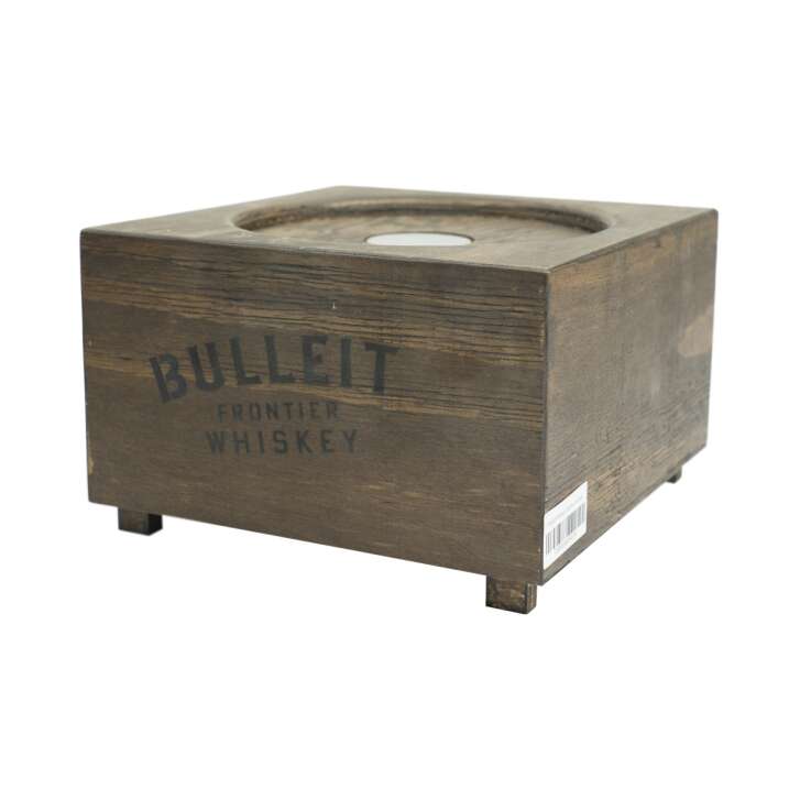 Bulleit Whiskey Glorifier Boîte en bois avec lampe Présentoir Deko Bar Wood