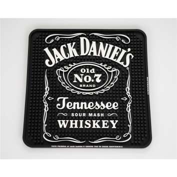 1x Jack Daniels Whiskey Tapis de bar noir 4 coins