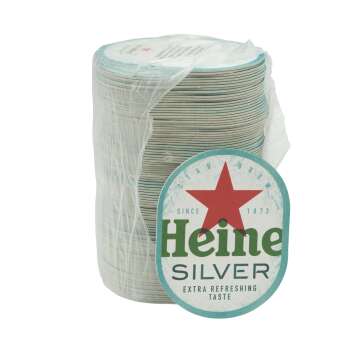 100x Heineken sous-verres Coaster feutre verres Silver...