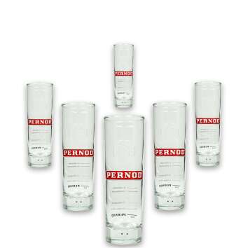 6x Pernod French Sour verre à long drink rond fin