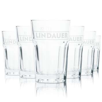 6x Lindauer Saft Glas 0,2l Longdrink Gobelet Eau Soda...