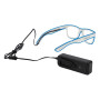 Lunettes Belvedere Vodka LED Lunettes de soleil Lunettes de fête Lunettes Mall Monture bleue