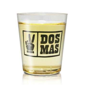 50x Dos Mas Tequila plastique 2cl Shot court Stamper...